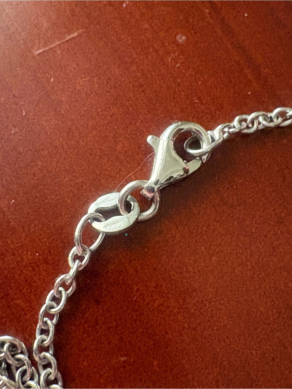 750 white gold Chain with antique Pendant. - Picture 5 of 8